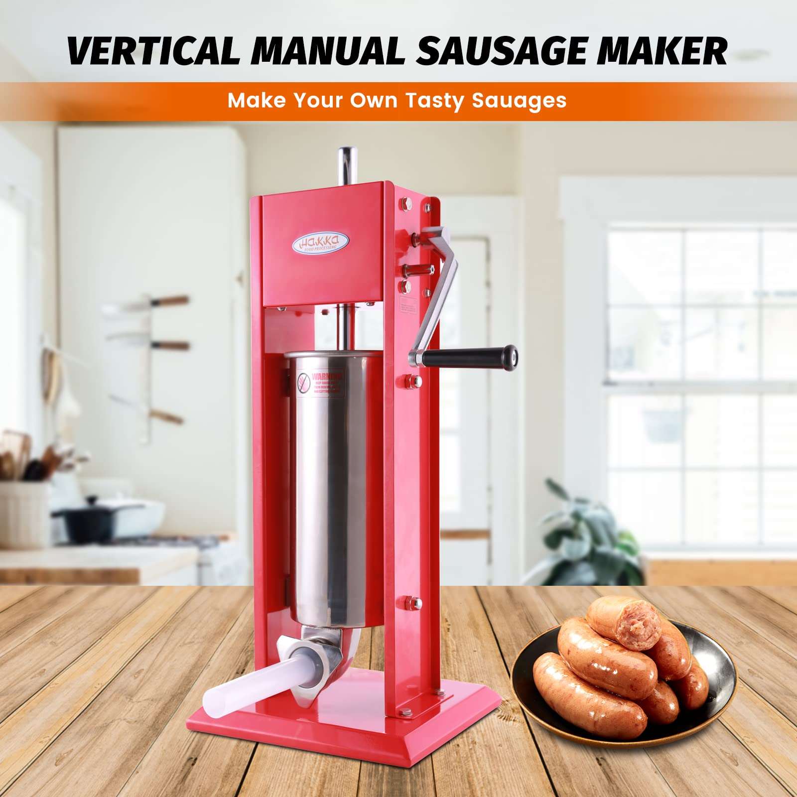 MorganGastro 11 Lb/5 L Spray-painted Vertical Sausage Stuffer