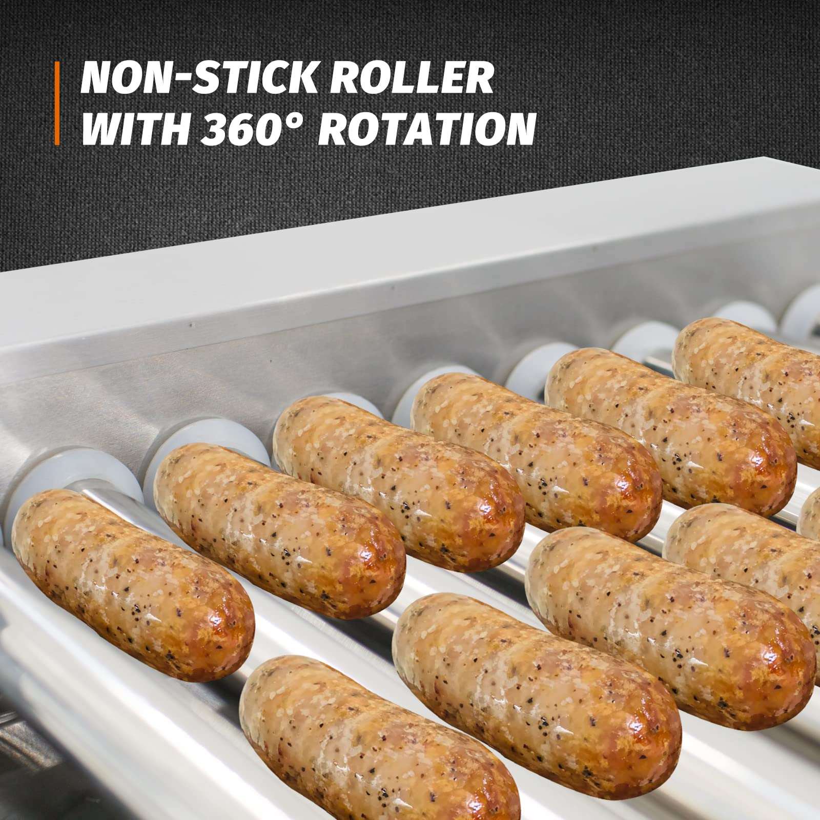 EasyRose Commercial Hot Dog Roller Grill with 11 Rollers(Official Refurbishment) - Image 4