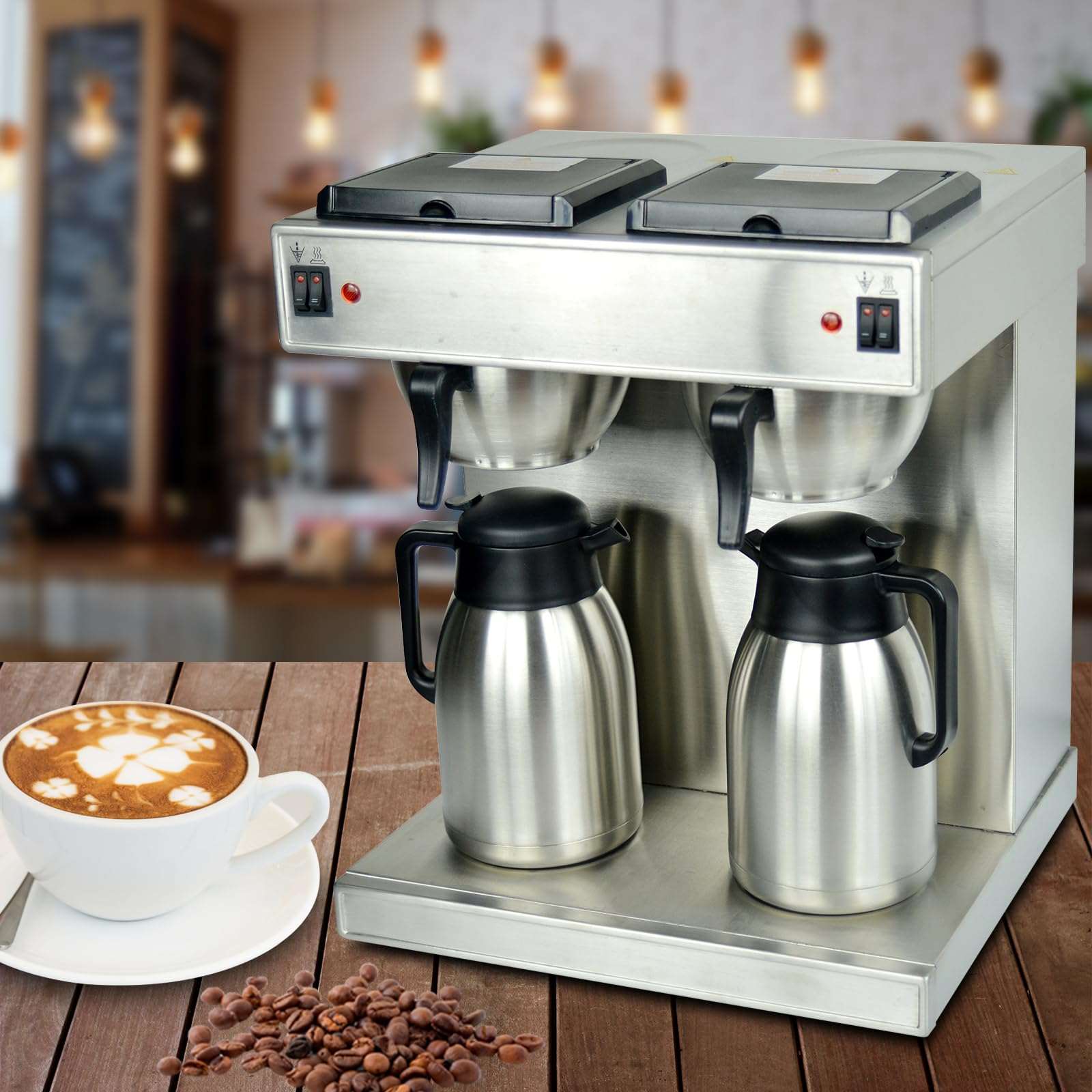 EASYROSE Drip Coffee Maker 20 Cup Commercial Coffee Makers, One-Touch Brewing Thermal Carafe Coffee Maker Stainless Steel Coffee Pot, ETL Listed - Image 2