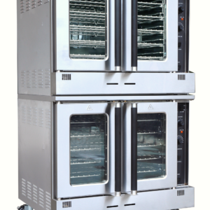 EASYROSE Commercial Convection Oven Double Deck Natural Gas Commercial Ovens for Bakery Kitchen Restaurant, 60,000 BTU
