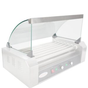 EasyRose Hot Dog Roller Glass Cover for 9 Roller Grill Cooker Warmer without Roller