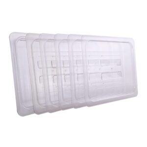Clivia 1/2 Size Polycarbonate Food Pans Lid&Cover,Clear - Pack of 6