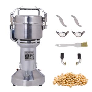 MorganGastro Grain Mill 400g High Speed Food Electric Stainless Steel Powder MillSeeds Flour Nut Pill Wheat Corn Herbs Spices Powder Machine,1800W