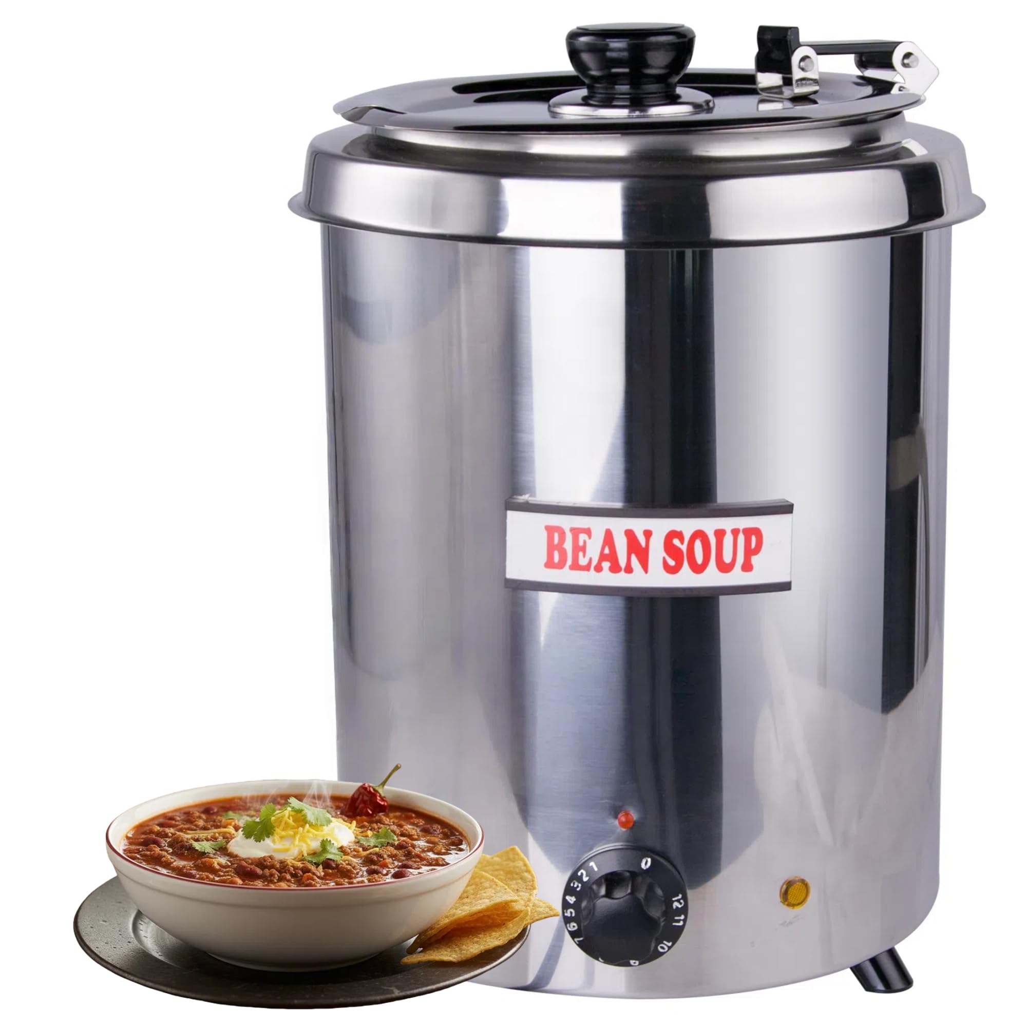 EasyRose 6Qt Soup Warmer Commercial Soup Kettle Warmer with Hinged Lid and Detachable Stainless Steel Pot - Image 2