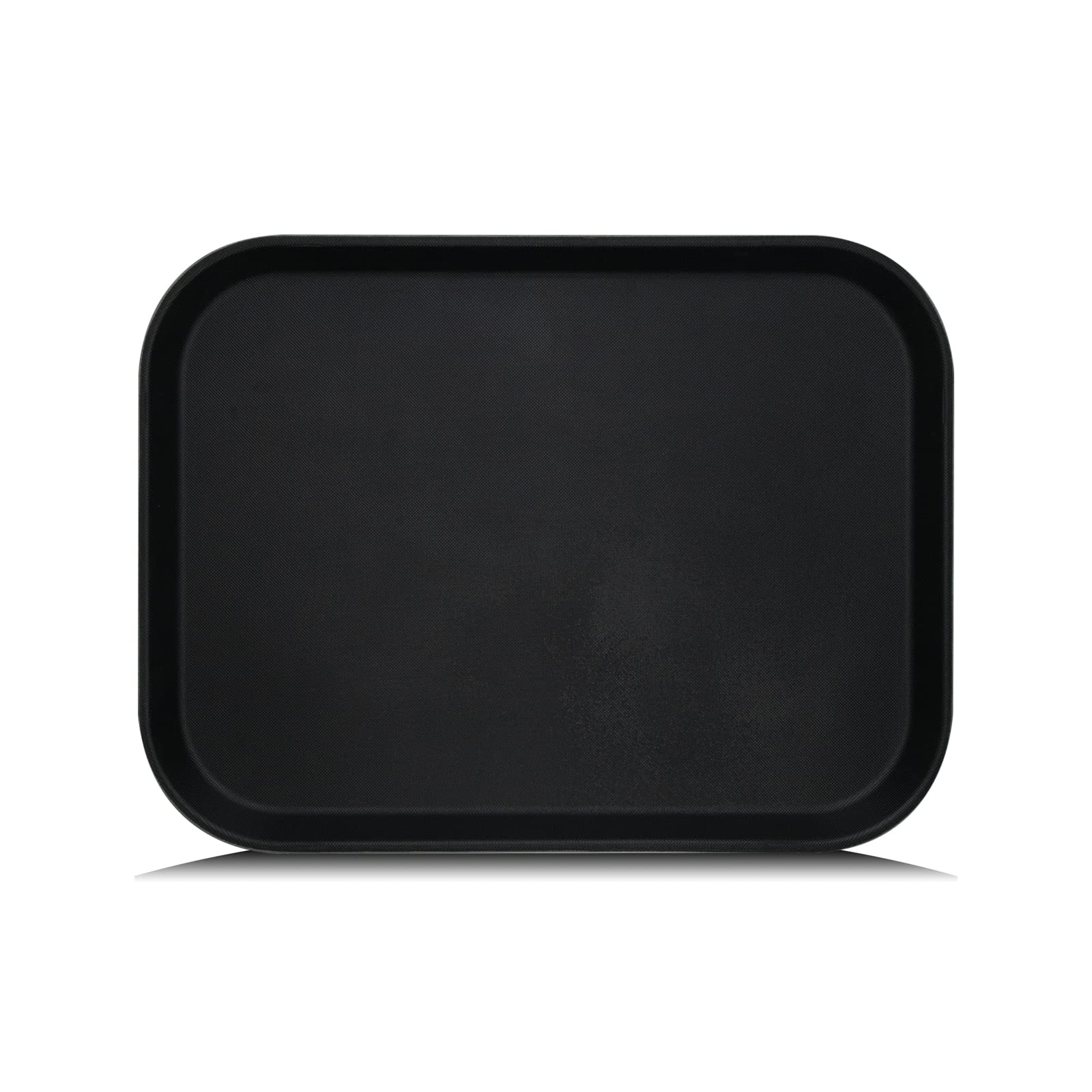 Clivia 6 Pack Restaurant Grade Non-Slip Tray, Fiberglass Serving Trays, Rectangular, 16.1x 11.7 Inch, Plastic, Black - Image 5