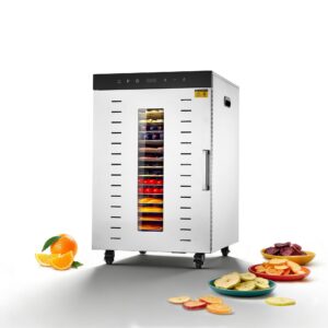 MorganGastro 16 Layers Commercial Food Dehydrator Stainless Steel Digital Fruit Dryer,1500W