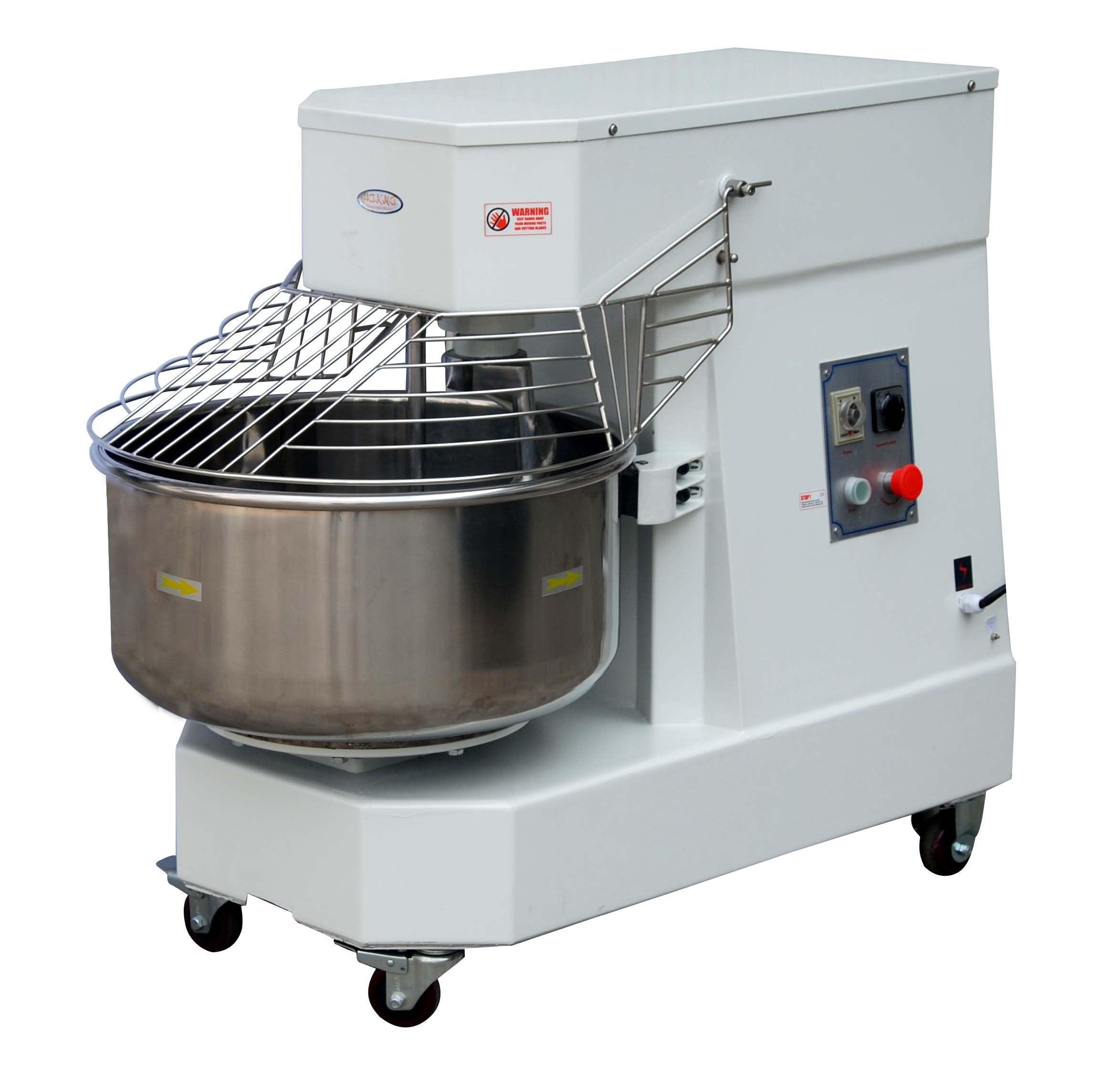 MorganGastro Commercial 60 Qt. Spiral Dough Mixer - 220V/60Hz Phase 3(60 Qt Spiral Mixer)