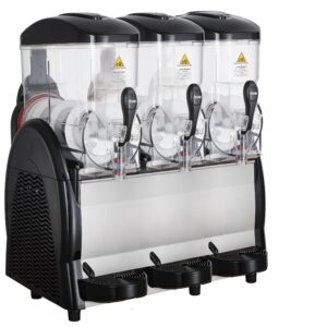 MorganGastro Commercial Slushy Machine Triple 2.6 Gallon Frozen Beverage Machine