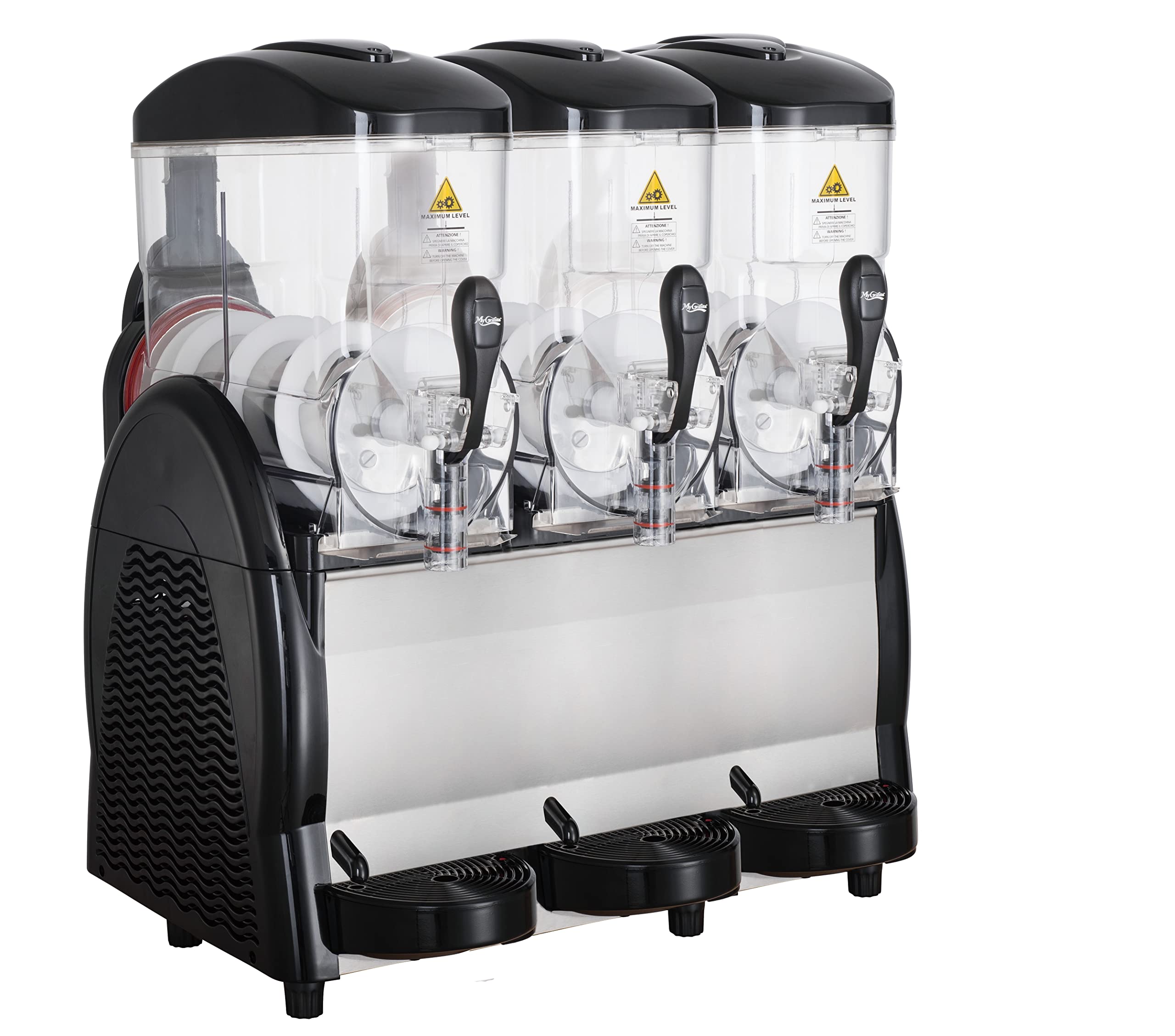 MorganGastro Commercial Slushy Machine Triple 2.6 Gallon Frozen Beverage Machine