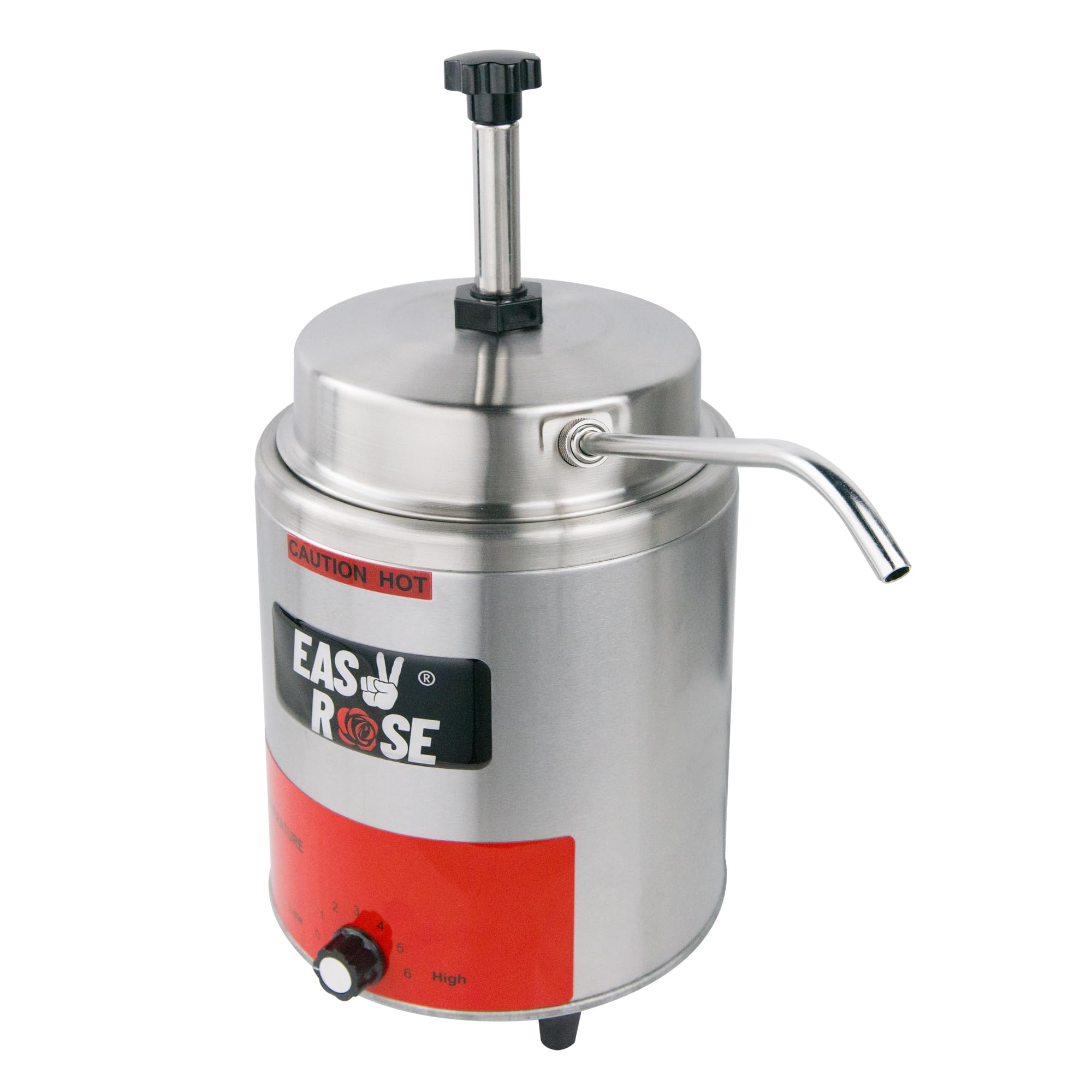 EasyRose 3.5 Qt Nacho Cheese Dispenser Warmer, 550W Electric Sauce Warmer with Pump
