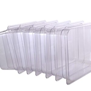 Clivia  6-Pack Food Pan Half Size Clear Polycarbonate Food Pans 1/2 Size 4" Deep Commercial Hotel Pans for Party, Restaurant, Hotel
