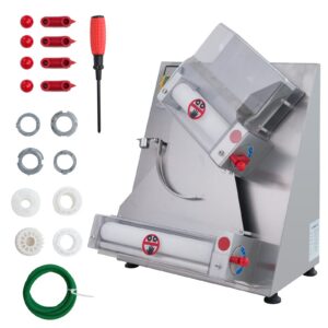MorganGastro Electric Dough Sheeter Machine 370W Max 12" Pizza Dough Roller Sheeter, Automatic Commercial Pizza Dough Press Machine, Noodle Bread Pasta Maker