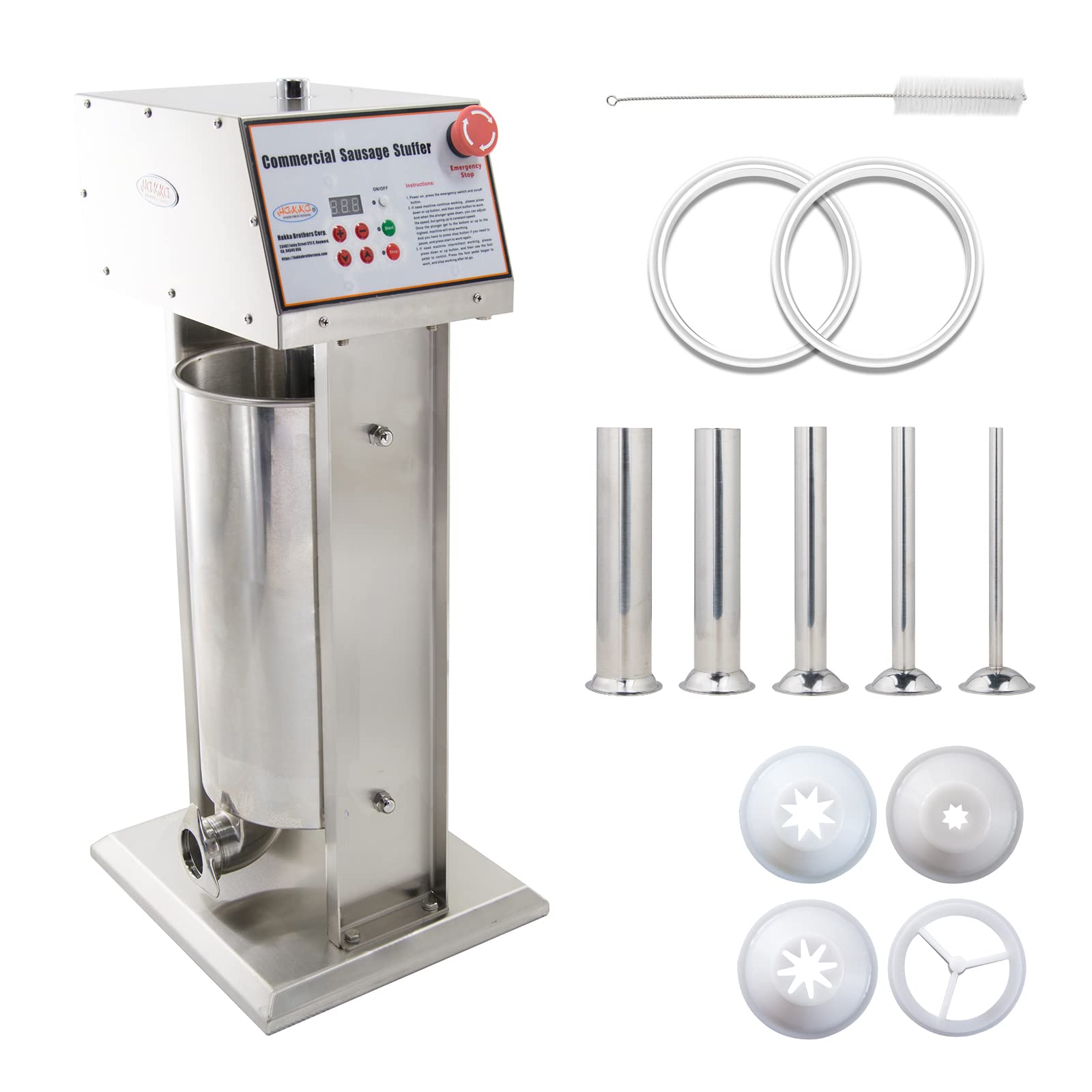 (Official refurbishment)MorganGastro Commercial 30LB Stainless Steel Electric Sausage Stuffer and Vertical Sausage Maker - Image 3