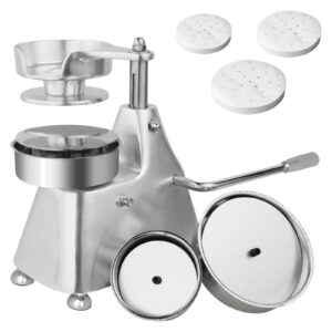 MorganGastro 3-in-1 Commercial Burger Press, Heavy Duty Hamburger Patty Maker with 4"/5"/6" Trays & 1200 Patty Papers