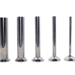 MorganGastro 5 Sizes of Stainless Steel Tubes for Manual Sausage Stuffer