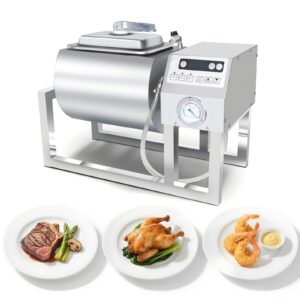 EasyRose 18L/36lb Commercial Vacuum Meat Tumbler Marinator, 3-Speed Stainless Steel Marinating Machine