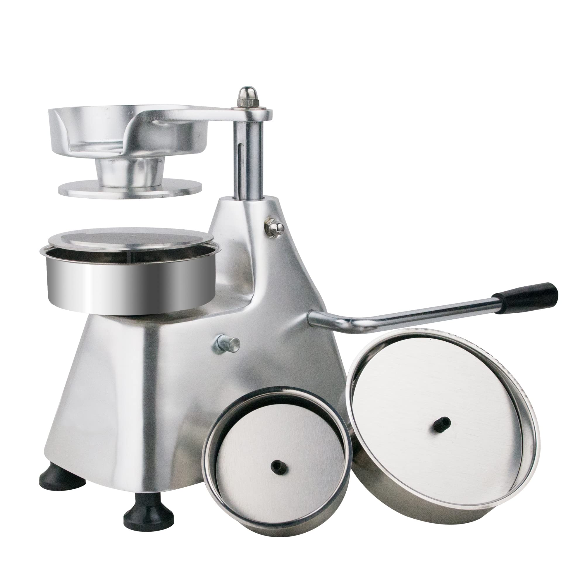 (Official Refurbishment)MorganGastro Commercial Burger Press 3 in 1 Heavy Duty Hamburger Press, Hamburger Patty Maker, with Three Size Trays 4"/5"/6", Includes 1500 Pcs Patty Papers - Image 2