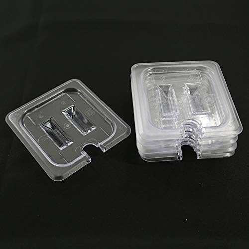 Jiwins MorganGastro 6 Pack 1/6 Size Polycarbonate Food Storage Pan Notched Lid Container Cover