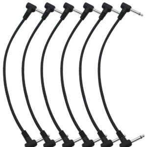 12Inch - Pedal, Effects, Patch, Instrument Cable Best for Instrument Effects and Pedal Boards -6-Pack (12 inchs)