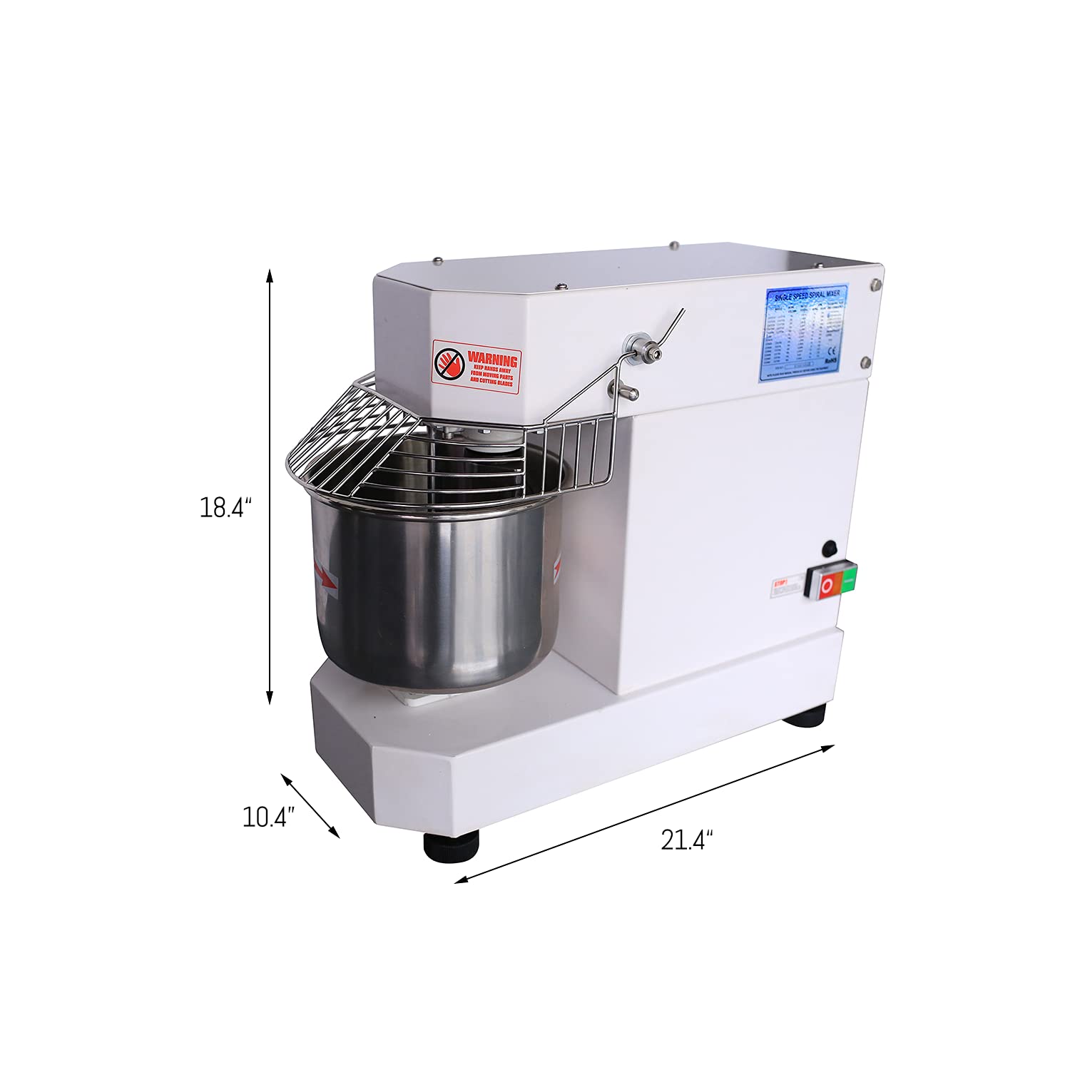 MorganGastro Commercial 5 Quart Spiral Mixers and Dough Mixer(Official refurbishment) - Image 2