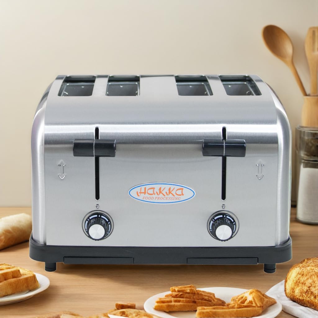 MorganGastro 4 Slice Commercial Toaster, 1800W Stainless Steel Bread Toaster with 6 Browning Settings, 1.5" Extra Wide Slots, Auto Pop-Up - Image 7