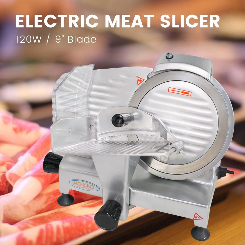 MorganGastro Electric 9" Blade Meat Slicer Commercial 120W Deli Kitchen Food Cutter