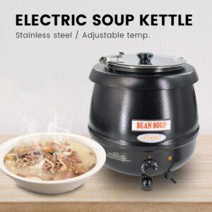 MorganGastro 11 Qt Countertop Food Kettle Warmer and Soup Kettle Warmer-120V,600W(Official Refurbishment)