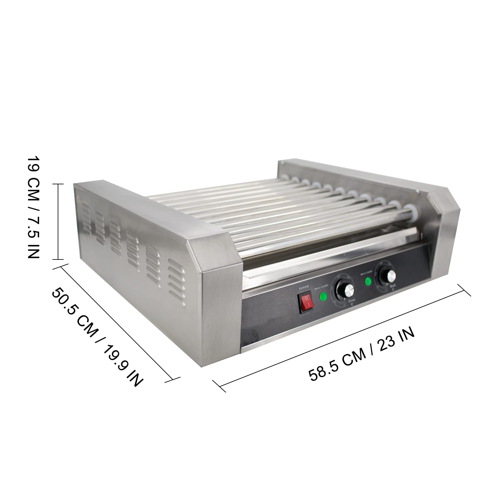 EasyRose Commercial Hot Dog Roller Grill with 11 Rollers(Official Refurbishment) - Image 2