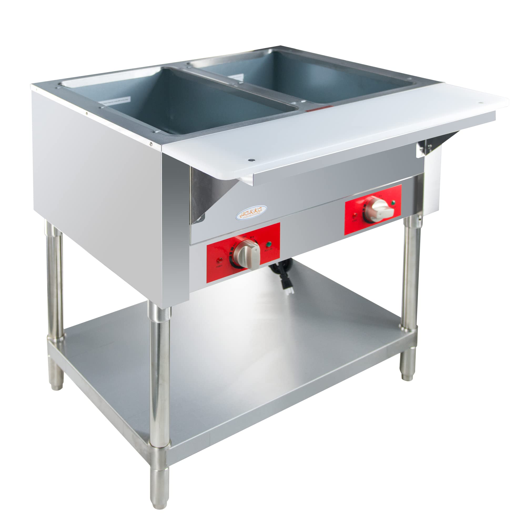 EasyRose Electric Steam Table Food Warmer, 2-Pot Countertop Steam Table Stainless Steel Catering Food Warmers for Parties/Buffet/Catering/Restaurants, 120V/1000W - Image 2
