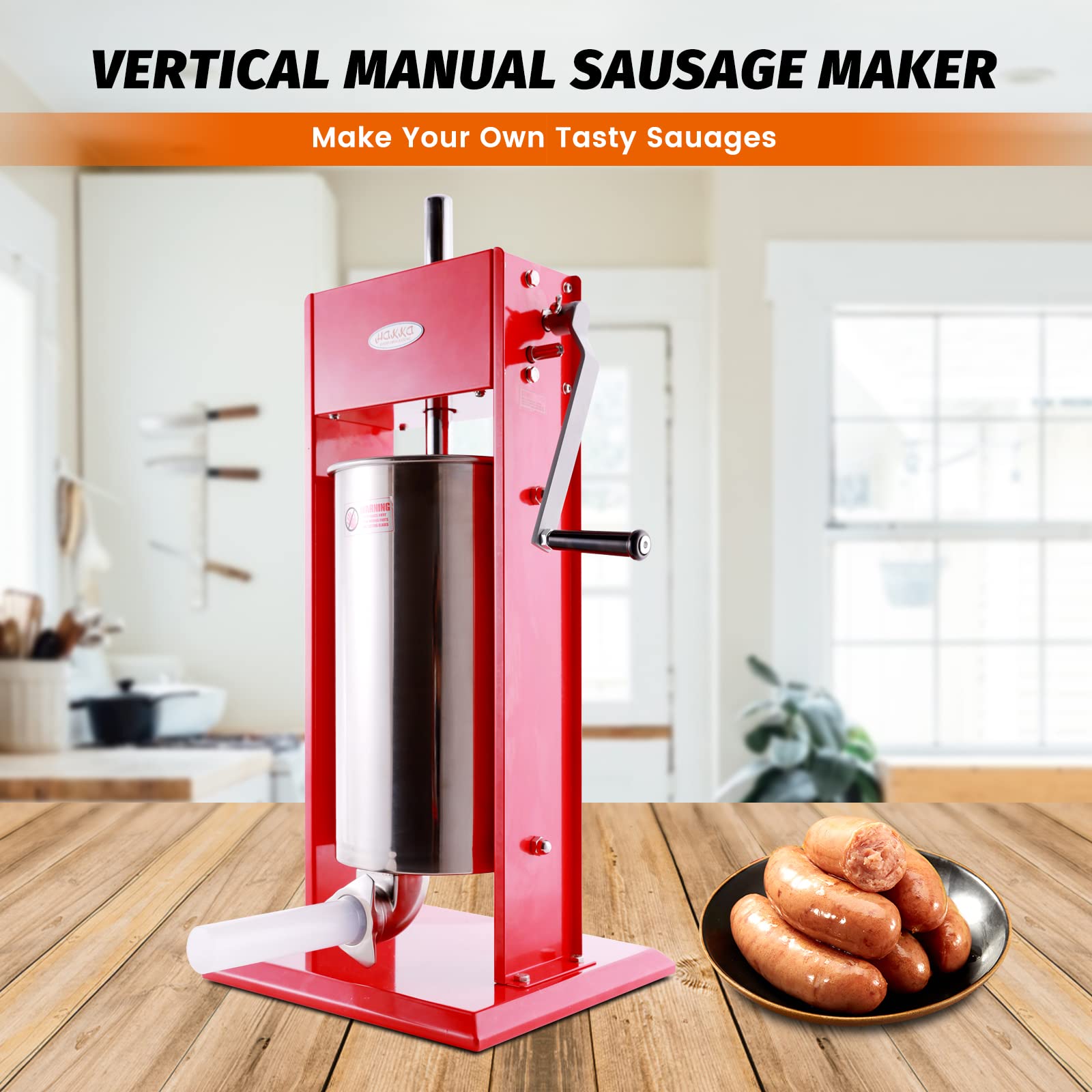 MorganGastro Sausage Stuffer 2 Speed Spray-painted Vertical Sausage Maker (32lb / 15 Liter) - Image 2