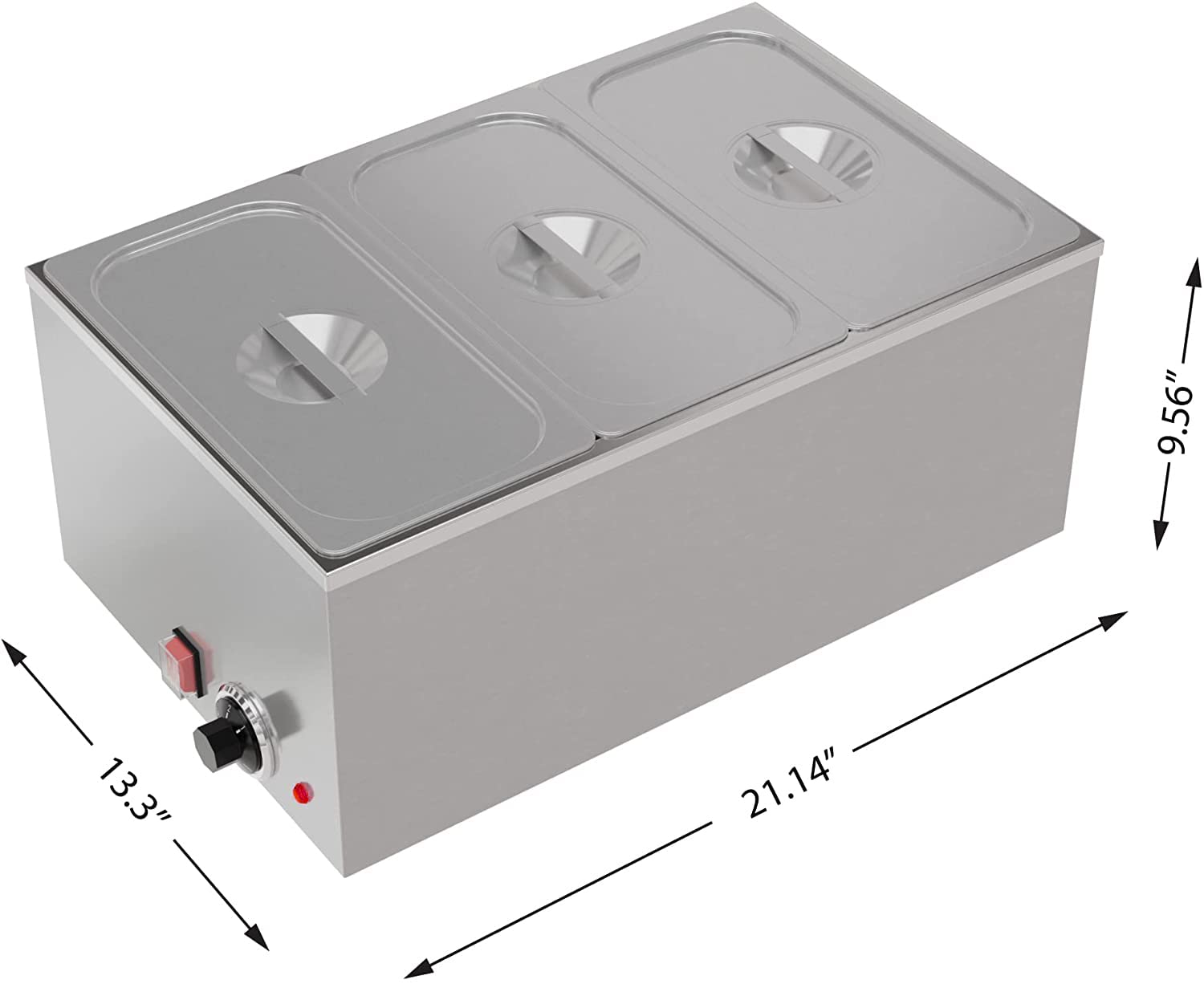 MorganGastro Bothers Commercial Countertop Food Warmer - 120V, 1200W(Official Refurbishment) - Image 2