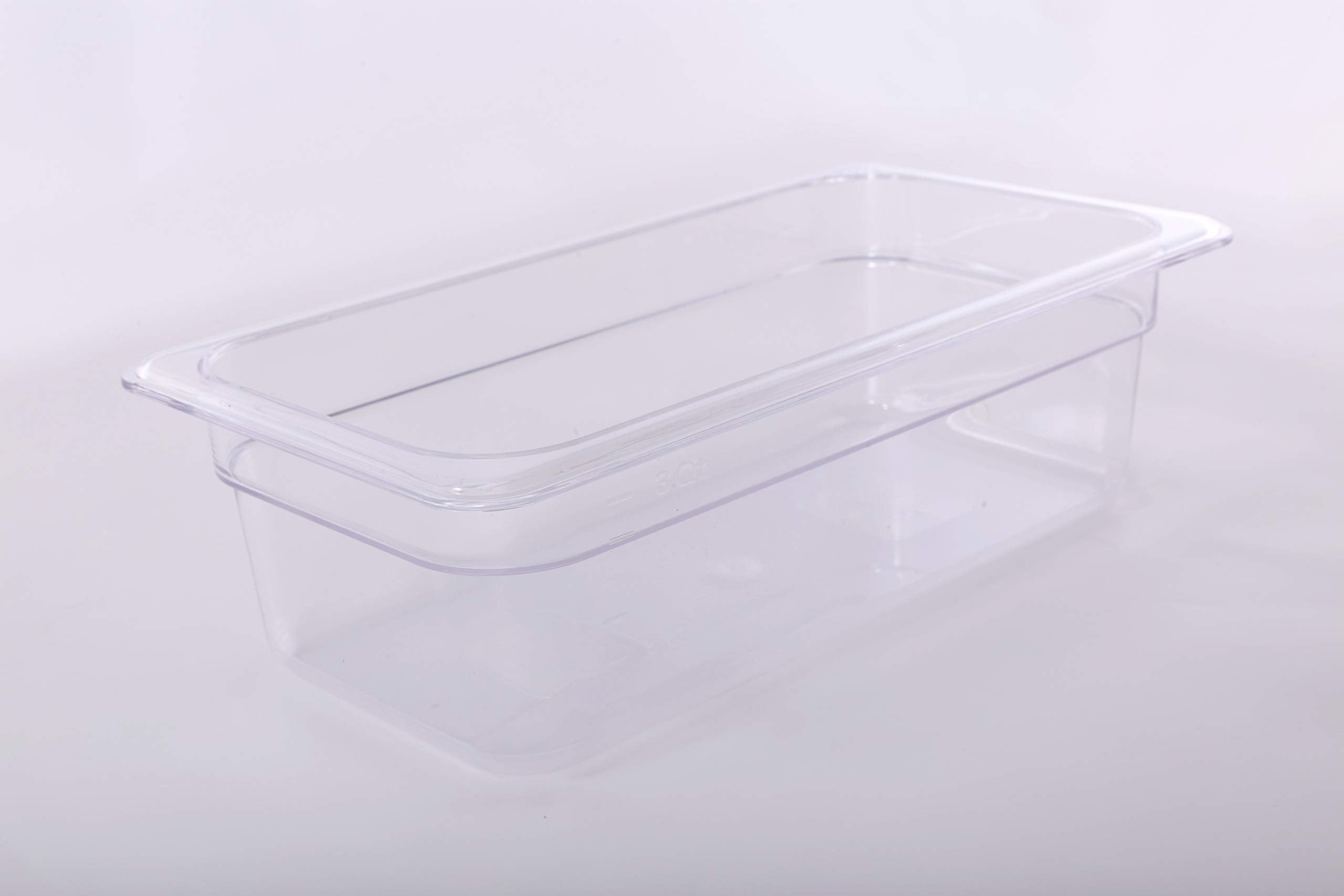 Clivia 6 Pack 1/3 Size Food Pan 2.5" Deep Polycarbonate Storage Prep Container - Image 3