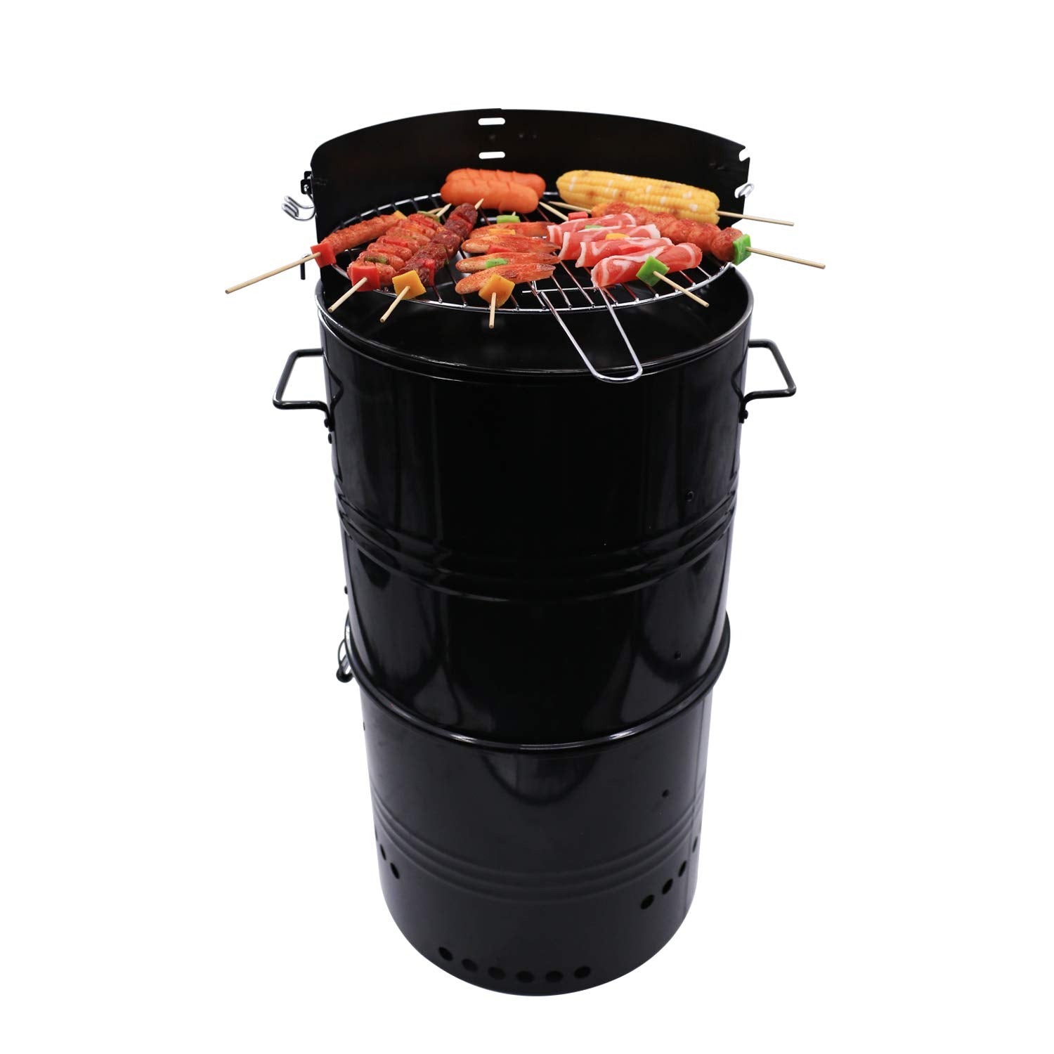 MorganGastro 16-Inch Multi-Function Barbecue and Charcoal Smoker Grill - Image 3