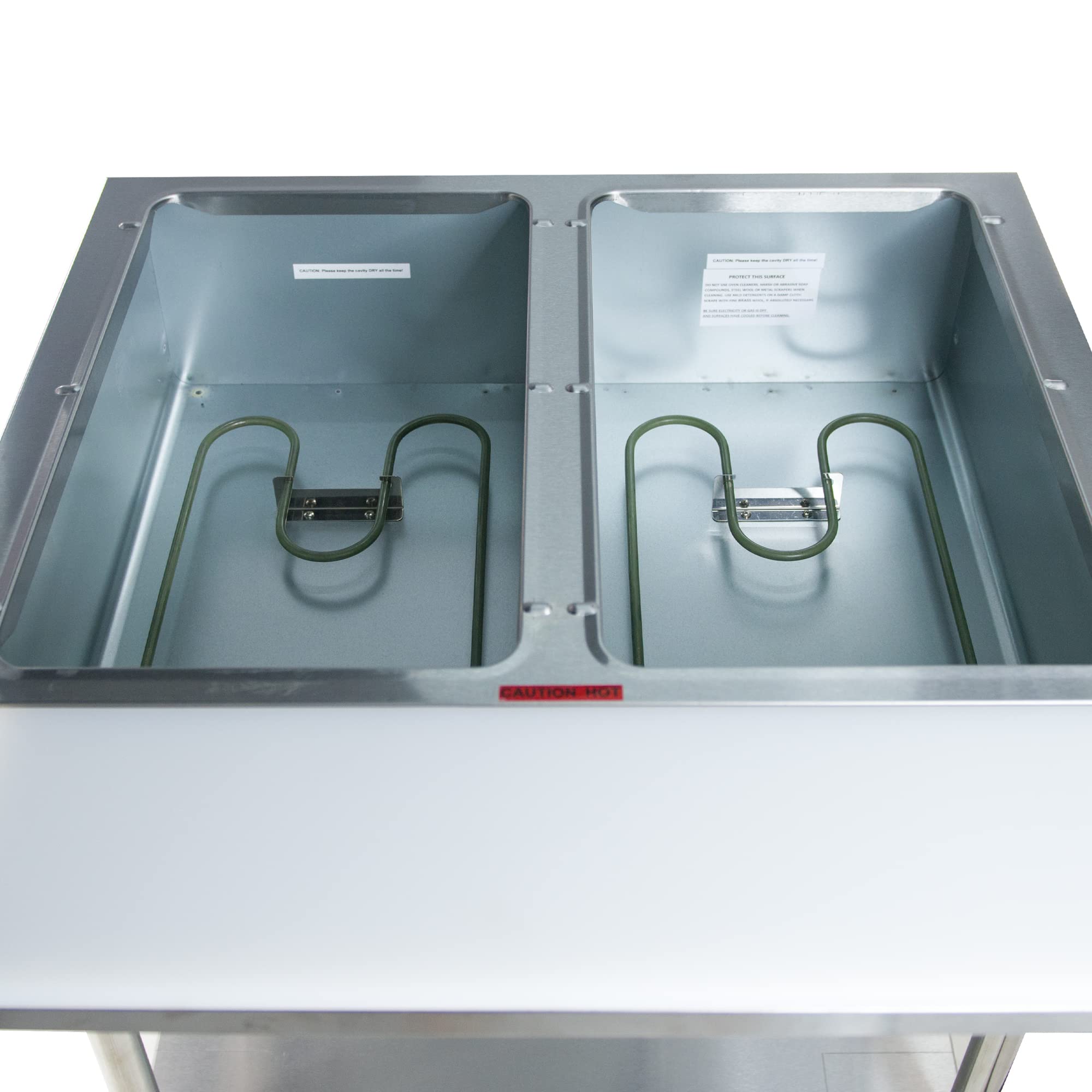 EasyRose Electric Steam Table Food Warmer, 2-Pot Countertop Steam Table Stainless Steel Catering Food Warmers for Parties/Buffet/Catering/Restaurants, 120V/1000W - Image 3