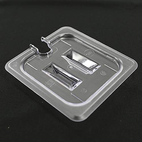 Jiwins MorganGastro 6 Pack 1/6 Size Polycarbonate Food Storage Pan Notched Lid Container Cover - Image 2