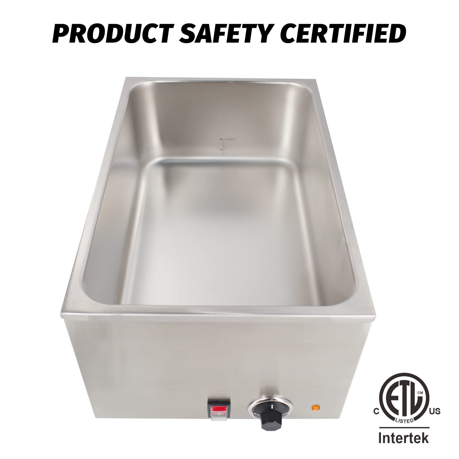 EasyRose 20" x 12" Full Size Electric Countertop Food Warmer - 120V, 1200W(Official Refurbishment) - Image 10