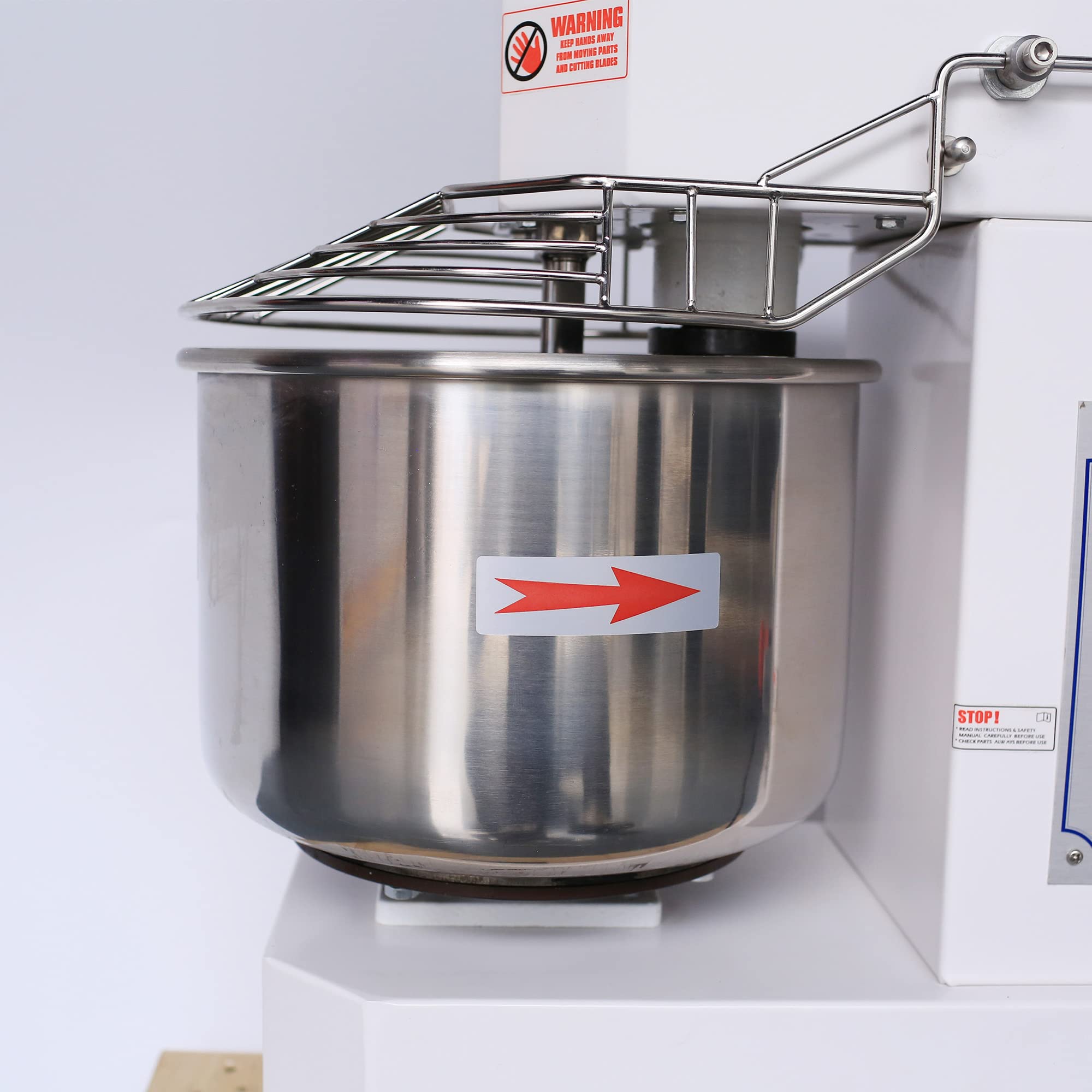 MorganGastro Commercial 60 Qt. Spiral Dough Mixer - 220V/60Hz Phase 3(60 Qt Spiral Mixer) - Image 4