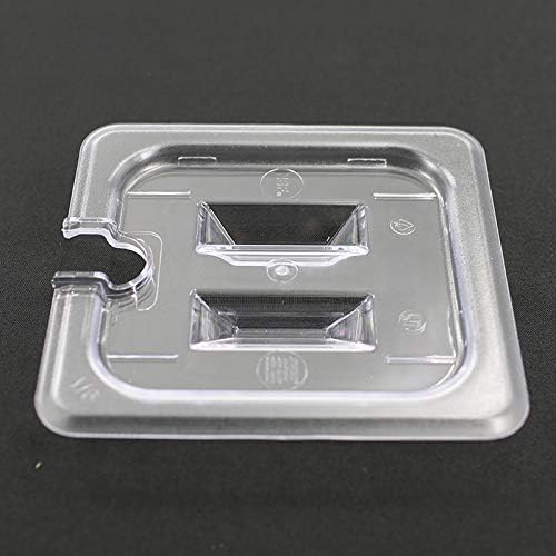 Jiwins MorganGastro 6 Pack 1/6 Size Polycarbonate Food Storage Pan Notched Lid Container Cover - Image 4