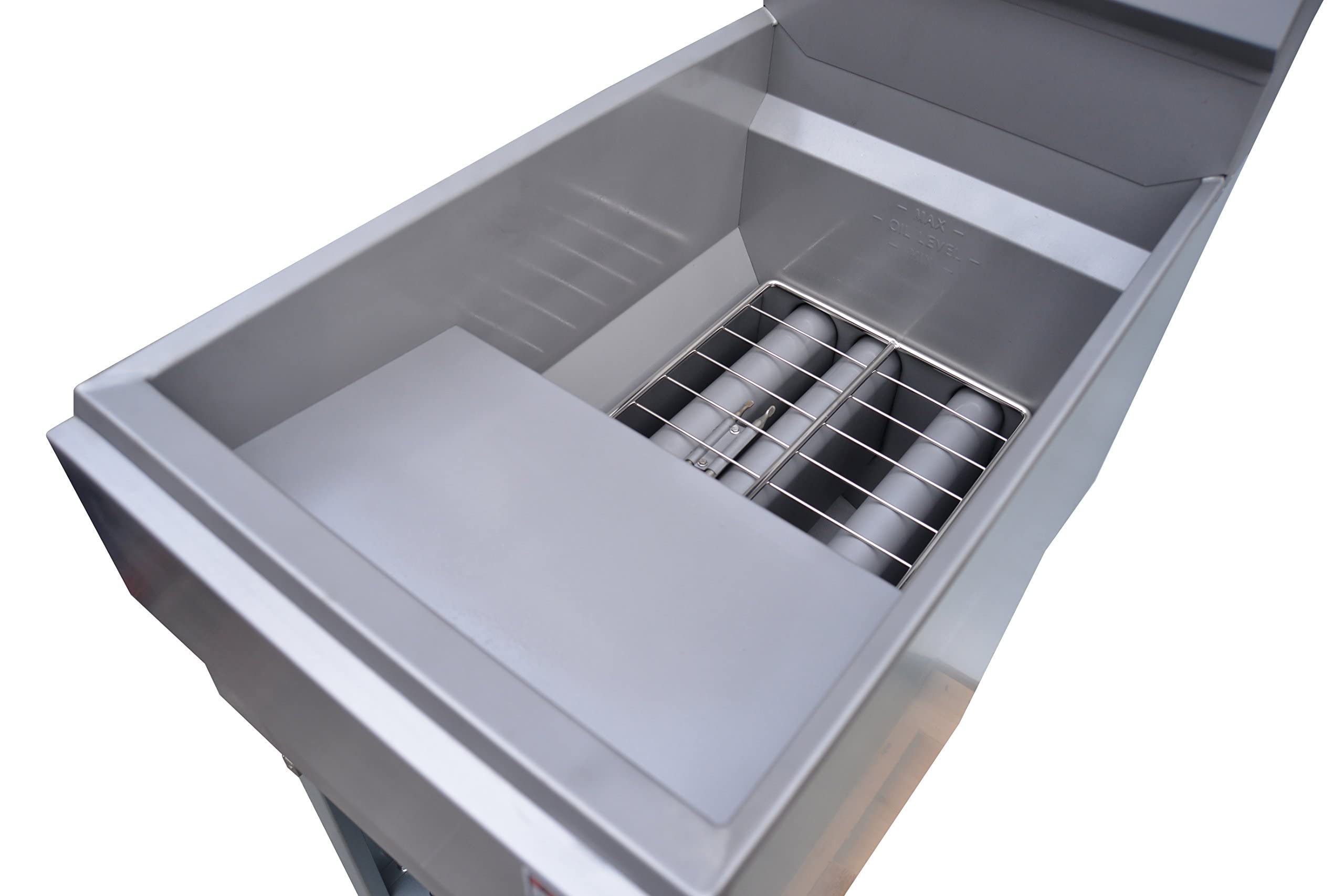 EasyRose Commercial Deep Fryer with Basket Stainless Steel Natural Gas Deep Fryer 5 Tube Floor Fryer 65-70 Lbs.Capacity, 150,000 BTU, ETL Listed - Image 4