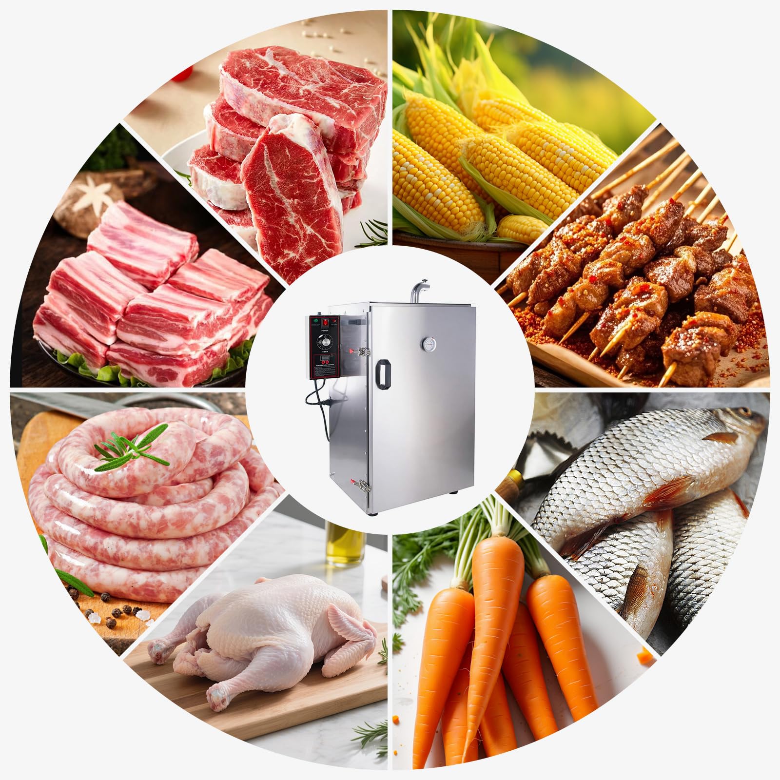 MorganGastro Outdoor Digital Electric Barbecue Smoker 4 Layers BBQ Meat Smoker Grill - Image 8