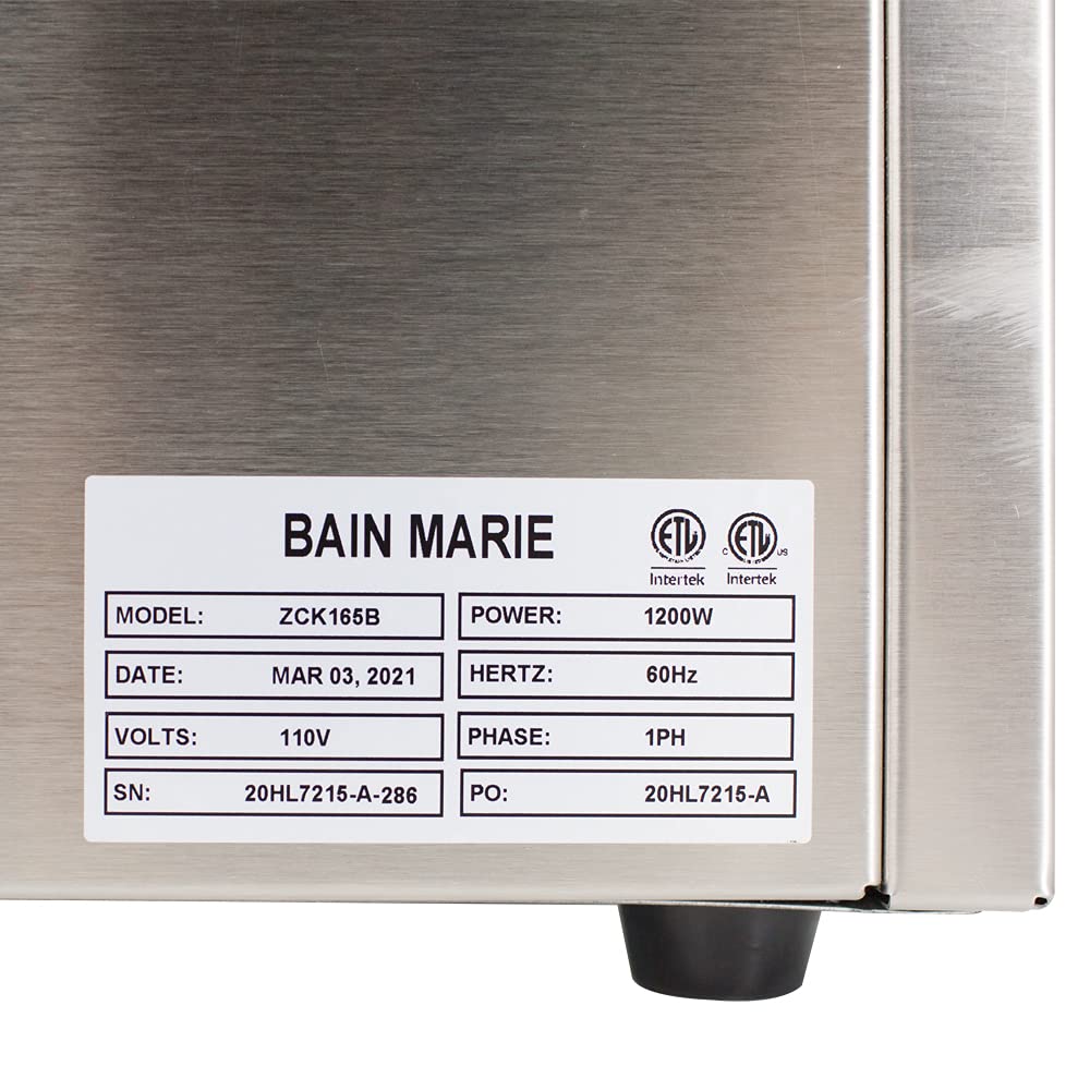 EasyRose 20" x 12" Full Size Electric Countertop Food Warmer - 120V, 1200W(Official Refurbishment) - Image 7