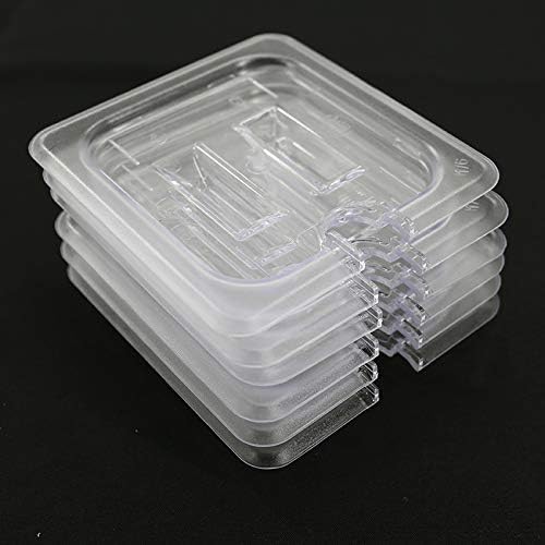 Jiwins MorganGastro 6 Pack 1/6 Size Polycarbonate Food Storage Pan Notched Lid Container Cover - Image 6
