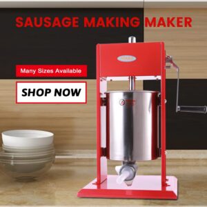 MorganGastro 22 Lbs(10 Liter) Sausage Stuffer 2 Speed Stainless Steel Vertical Meat Filler(Official Refurbishment)