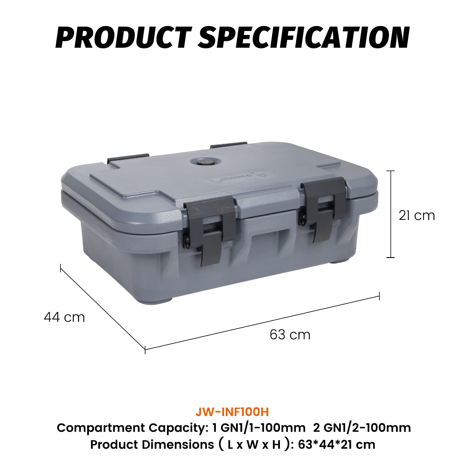 Clivia 14.8L Insulated Food Pan Carrier, Stackable and Loader, Suit for Restaurant, Canteen, Outdoor Banquets, Black - Image 5