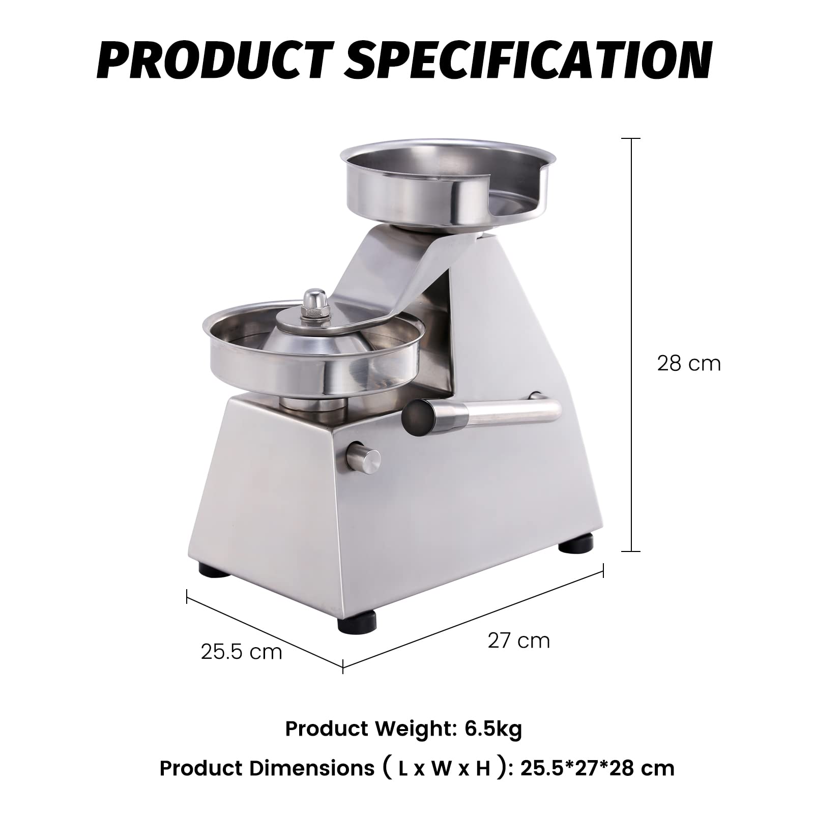 MorganGastro Commercial Hamburger Press Maker and Burger Press (5" Burger Press) - Image 2