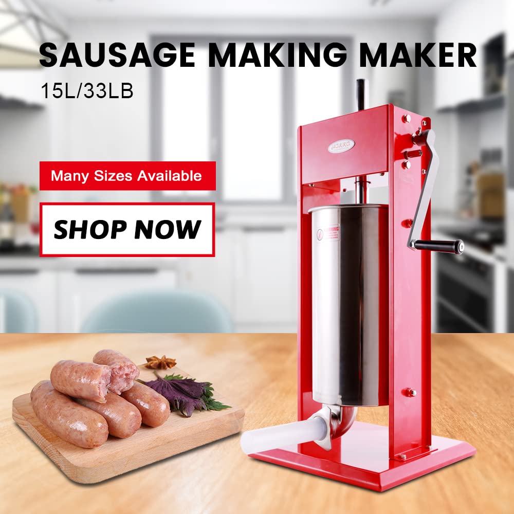 MorganGastro Sausage Stuffer 2 Speed Spray-painted Vertical Sausage Maker (32lb / 15 Liter)