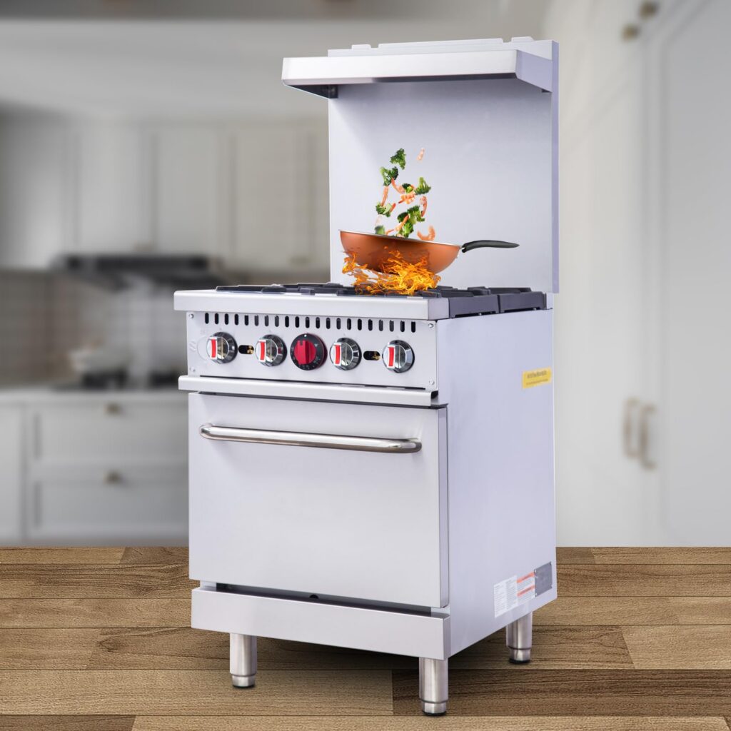 Gas burners with oven