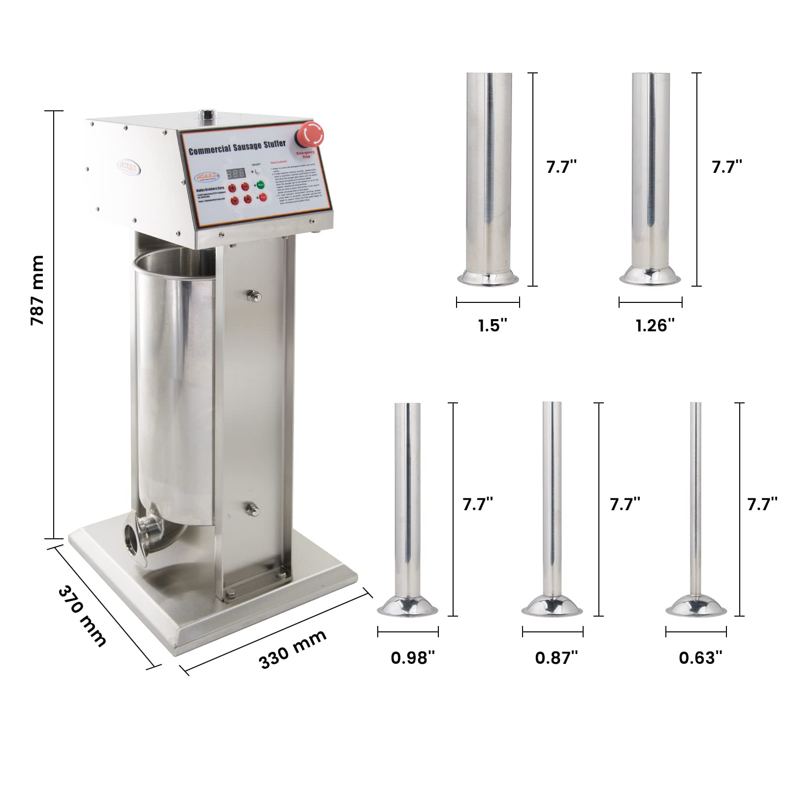 (Official refurbishment)MorganGastro Commercial 30LB Stainless Steel Electric Sausage Stuffer and Vertical Sausage Maker - Image 7