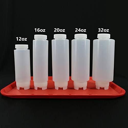 EasyRose 4 PCS 32oz Plastic Food-Grade Condiment Squeeze Bottles,Great for Ketchup, Mustard, Syrup, Sauces, Dressing, Oil, Arts and Crafts - Image 8