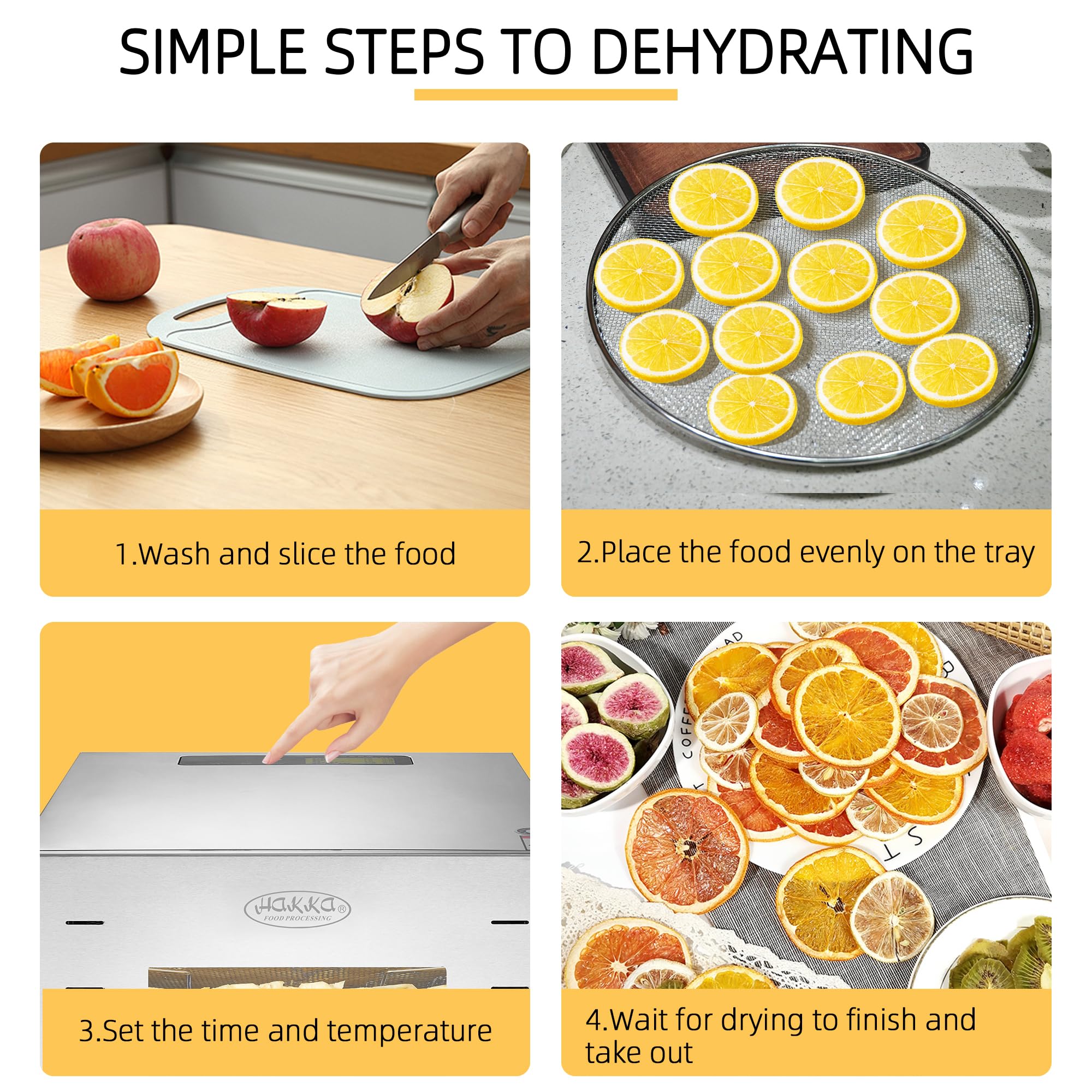 MorganGastro Food Dehydrator 16 Trays Stainless Steel 360° Rotation Meat Jerky Dryer - Image 9